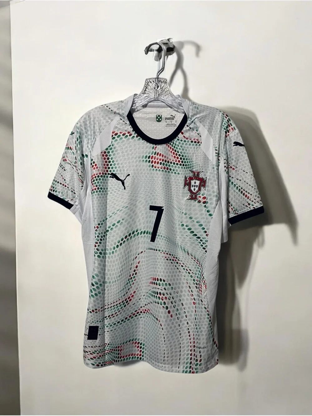 Puma Portugal White Number 7 Men's Football Jersey